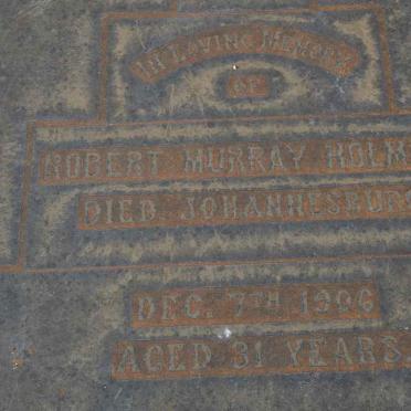 HOLMES Robert Murray -1906