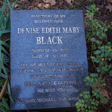 BLACK Denise Edith Mary 1931-1997