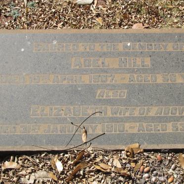 HILL Abel -1907 &amp; Elizabeth -1910