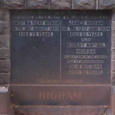 HIGHAM James -1934 &amp; Christina Keay -1929 :: HIGHAM Robert Rintoul -1924