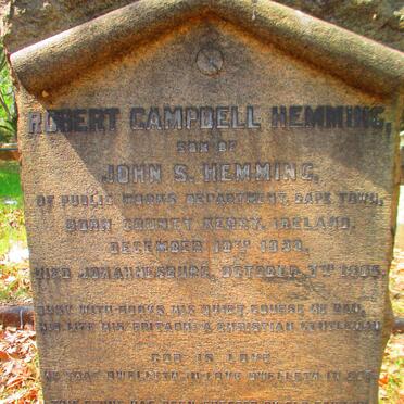 HEMMING Robert Campbell 1838-1906