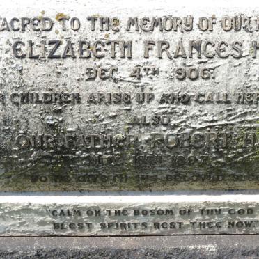 HAY Robert -1897 &amp; Elizabeth Frances -1906