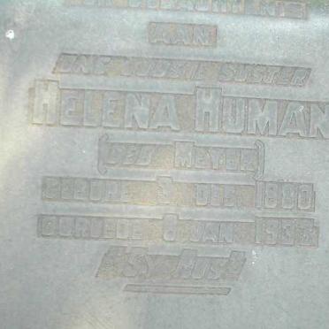 HUMAN Helena geb. MEYER 1880-1933