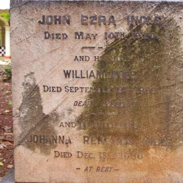 INGLE John Ezra -1920 &amp; Johanna Ren? -1956 :: INGLE William -1952