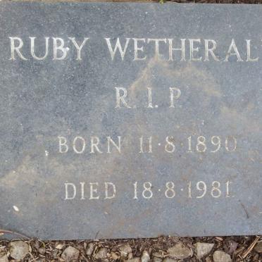 WETHERALL Ruby 1890-1981