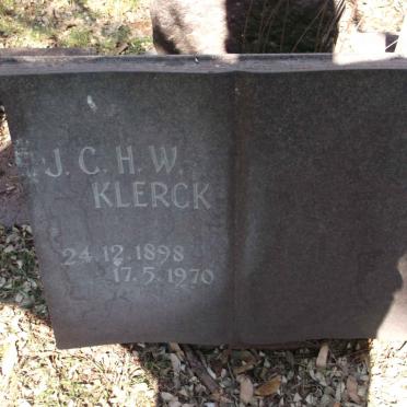 KLERCK J.C.H.W. 1898-1970
