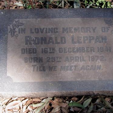 LEPPAH Ronald 1872-1941