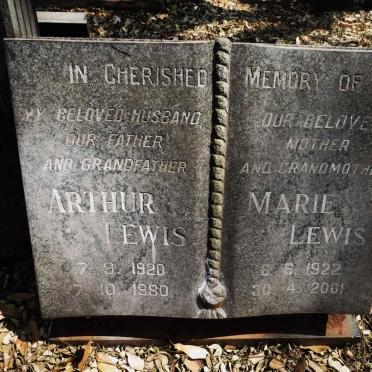 LEWIS Arthur 1920-1980 &amp; Marie 1922-2001