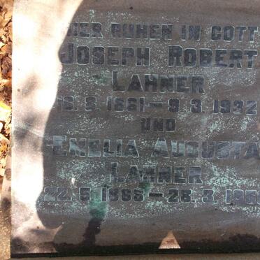 LAHNER Joseph Robert 1861-1932 & Emelia Augusta 1866-1956