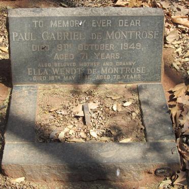 MONTROSE Paul Gabriel, de -1949 &amp; Ella Wendt -1961