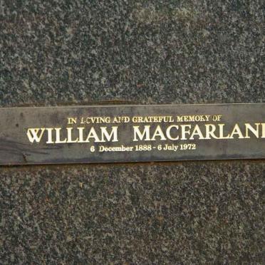MACFARLANE William 1888-1972