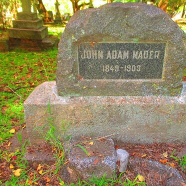 MADER John Adam 1849-1903