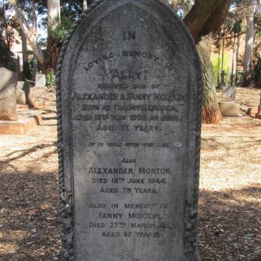 MORTON Alexander -1944 &amp; Fanny -1948 :: MORTON Ally -1906