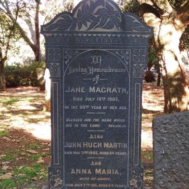 MAGRATH Jane -1905 :: MARTIN John Hugh -1907 &amp;  Anna Maria -1911