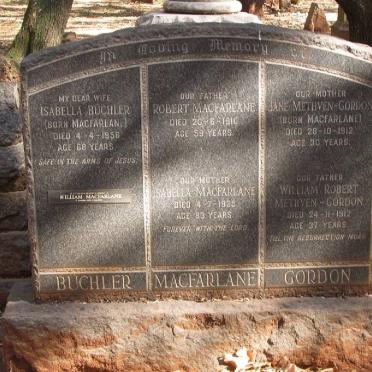 MACFARLANE :: BUCHLER :: METHVEN-GORDON