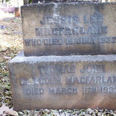 MACFARLANE Thomas John Malcolm -1937