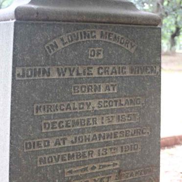 NIVEN John Wylie Craig 1857-1910