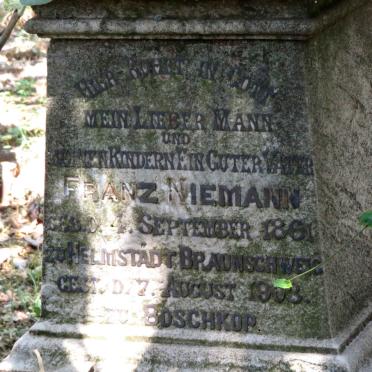 NIEMANN Franz 1861-1903