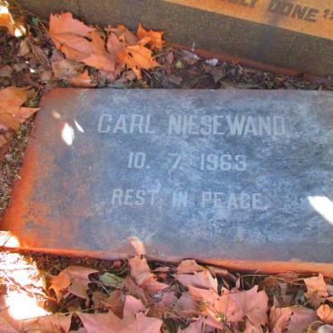 NIESEWAND Carl  -1963
