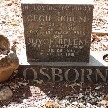 OSBORNE Cecil 1912-1980 & Joyce Helene 1916-1991