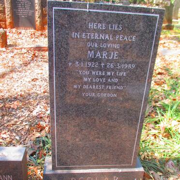 PEDLAR Marje 1922-1989