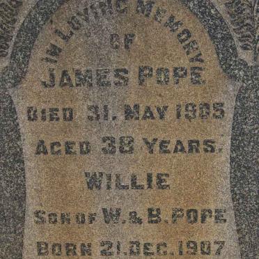 POPE James -1905 :: POPE Willie 1907-1908