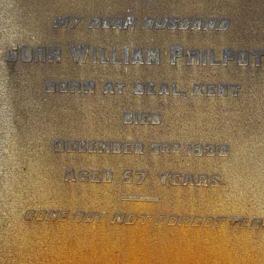 PHILPOTT John William -1938