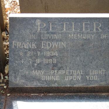 PETLER Frank Edwin 1934-1983