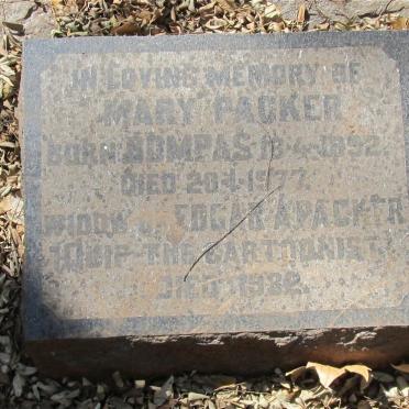 PACKER Mary nee BOMPAS 1892-1977