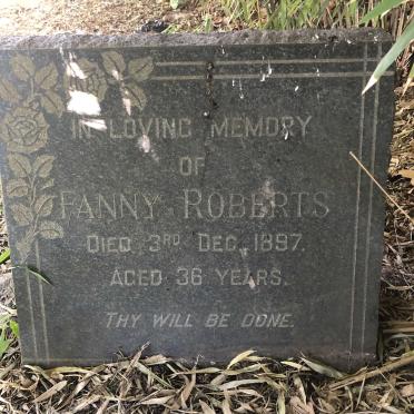 ROBERTS Fanny nee MACKENZIE -1897