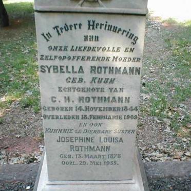 ROTHMANN  Sybella geb. KUUN 1844-1909 :: ROTHMANN Josephine Louisa 1878-1955