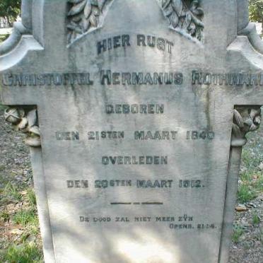 ROTHMANN Christoffel Hermanus 1840-1912