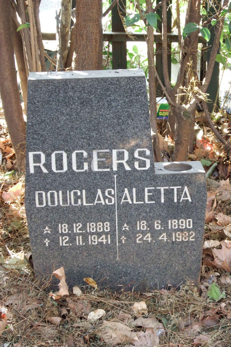 ROGERS Douglas 1888-1941 &amp; Aletta 1890-1982