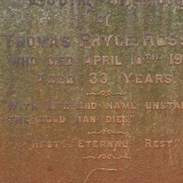 ROSSER Thomas Pryce -1905