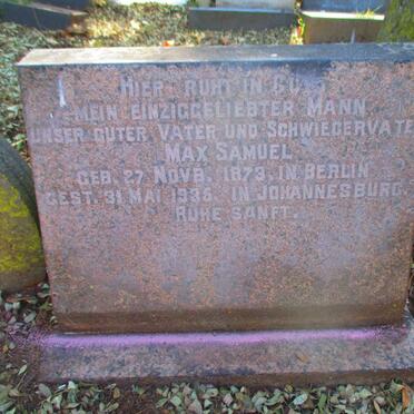 SAMUEL Max 1873-1935