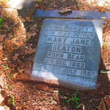 SEATON Mary Jane nee DEAN 1862-1953