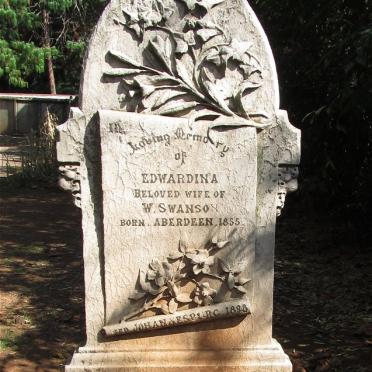SWANSON Edwardina 1855-1898
