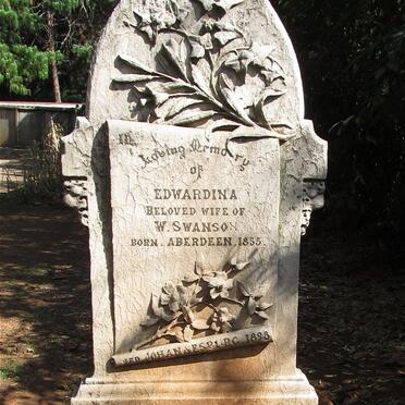 SWANSON Edwardina 1855-1898