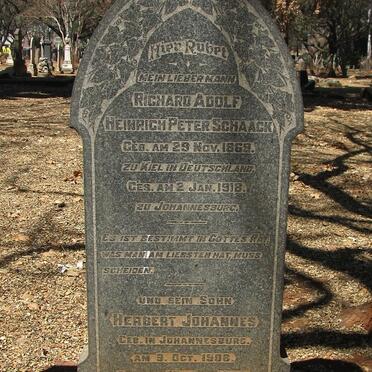 SCHAACK Richard Adolf Heinrich Peter 1869-1918 :: SCHAAK Herbert Johannes 1908-1924