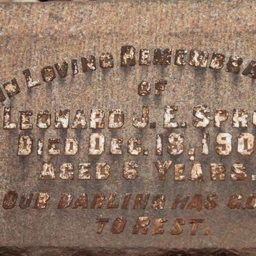 SPROTT Leonard J.E. -1906