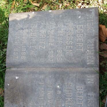 SUBKLEW Bertha nee SEECK 1876-1958 :: SUBKLEW Fritz 1898-1957