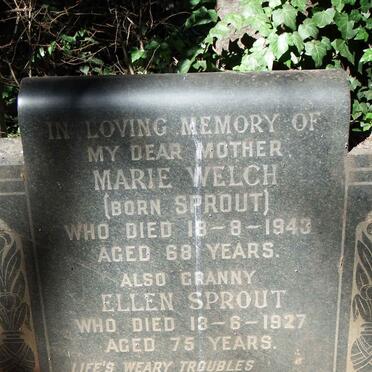 SPROUT Ellen -1927 :: WELCH Marie nee SPROUT -1943