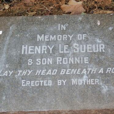 SUEUR Henry, le :: LE SUEUR Ronnie