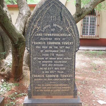 TOWERT Francis Goodwin -1920 & Jane Toward Denholm -1912