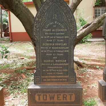 TOWERT Frank Alexander -1888 :: TOWERT Denholm Douglas -1896 :: TOWERT George Mason -1902