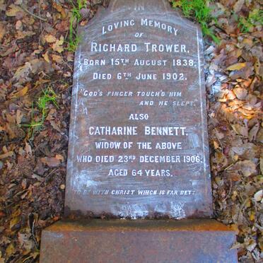 TROWER Richard 1838-1902 & Catharine BENNETT -1906