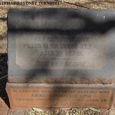 TURNBULL Gerhard Sydney -1941 &amp; Anna Cornellia Low -1945
