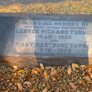 TURNER George Richard 1849-1903 & Mary Gertrude 1856-1926