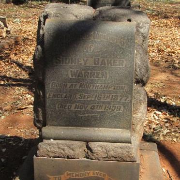 WARREN Sidney Baker 1877-1909
