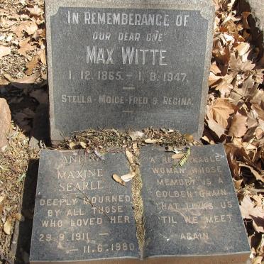 WITTE Max 1865-1947 :: SEARLL Maxine 1911-1980